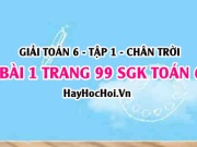 Giải bài 1 trang 99 Toán 6 Tập 1 SGK Chân trời sáng tạo: Thu...
